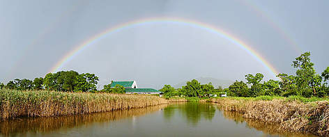 Rainbow over Mai Po Education centre / &copy;: Bena Smith / WWF-Hong Kong